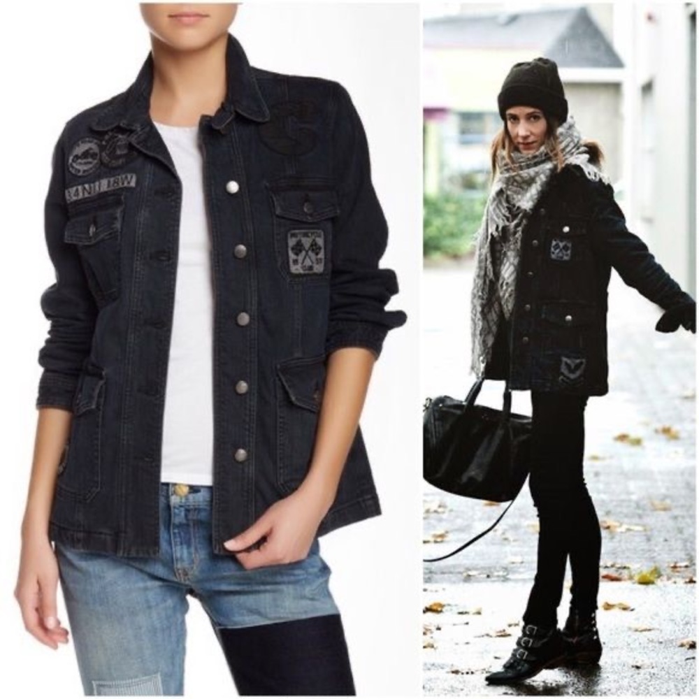 Current/Elliott Denim Jacket with Patches